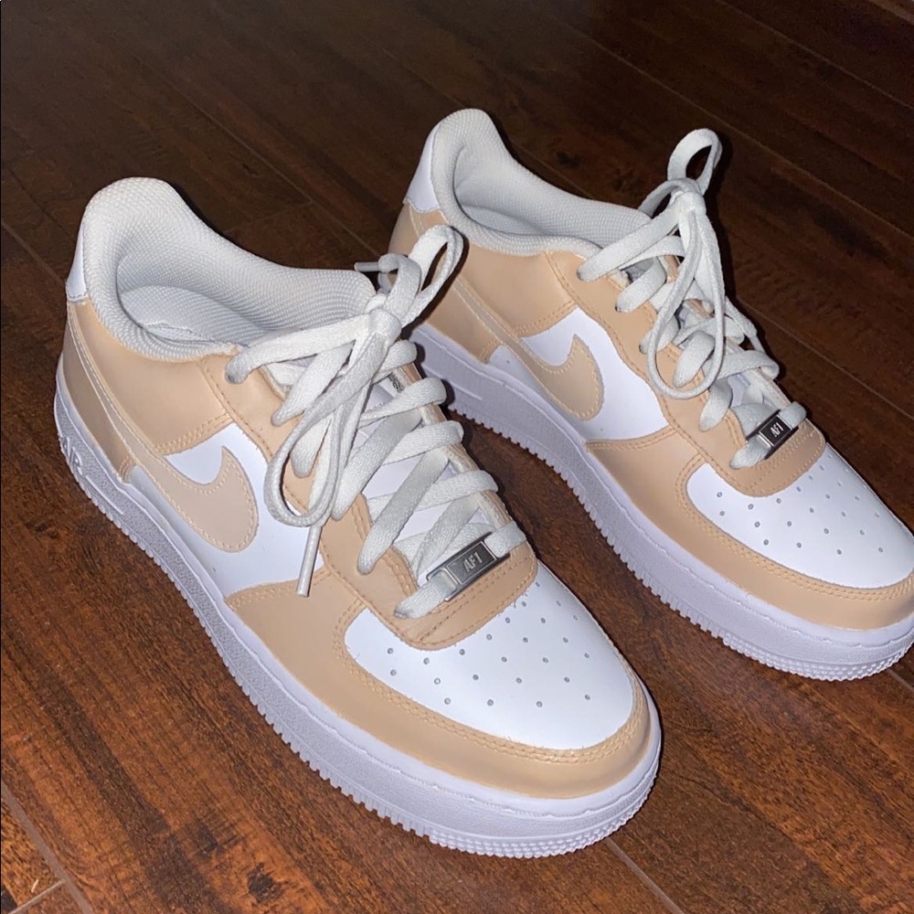 Custom (Beige / Tan) Nike Air Force 1